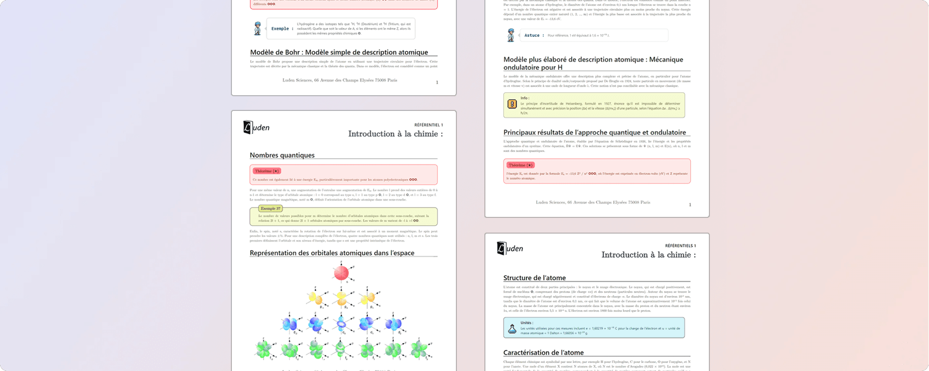 Les référentiels de cours Major PASS
