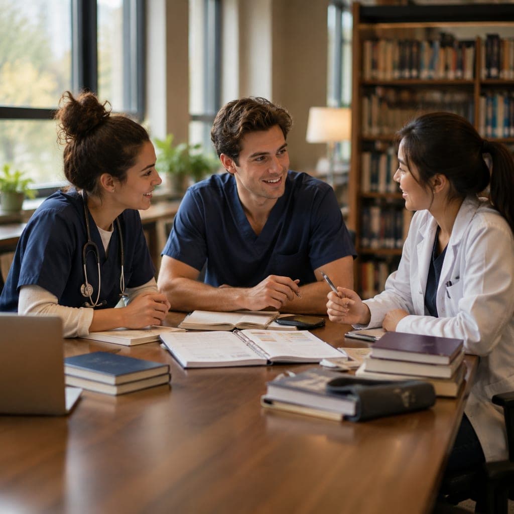 Planning de révisions du second semestre ouvert sur une table de bibliothèque avec surligneurs