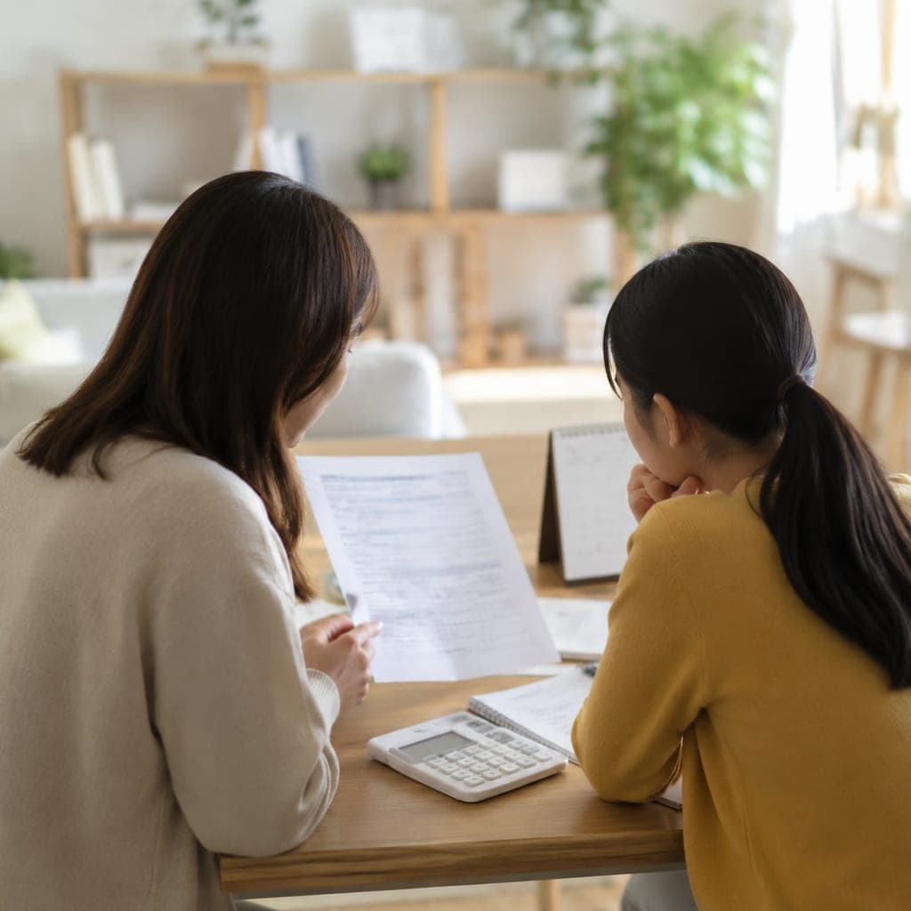 Un parent et un lycéen examinent les conditions d’inscription d’une prépa santé avant de s’engager