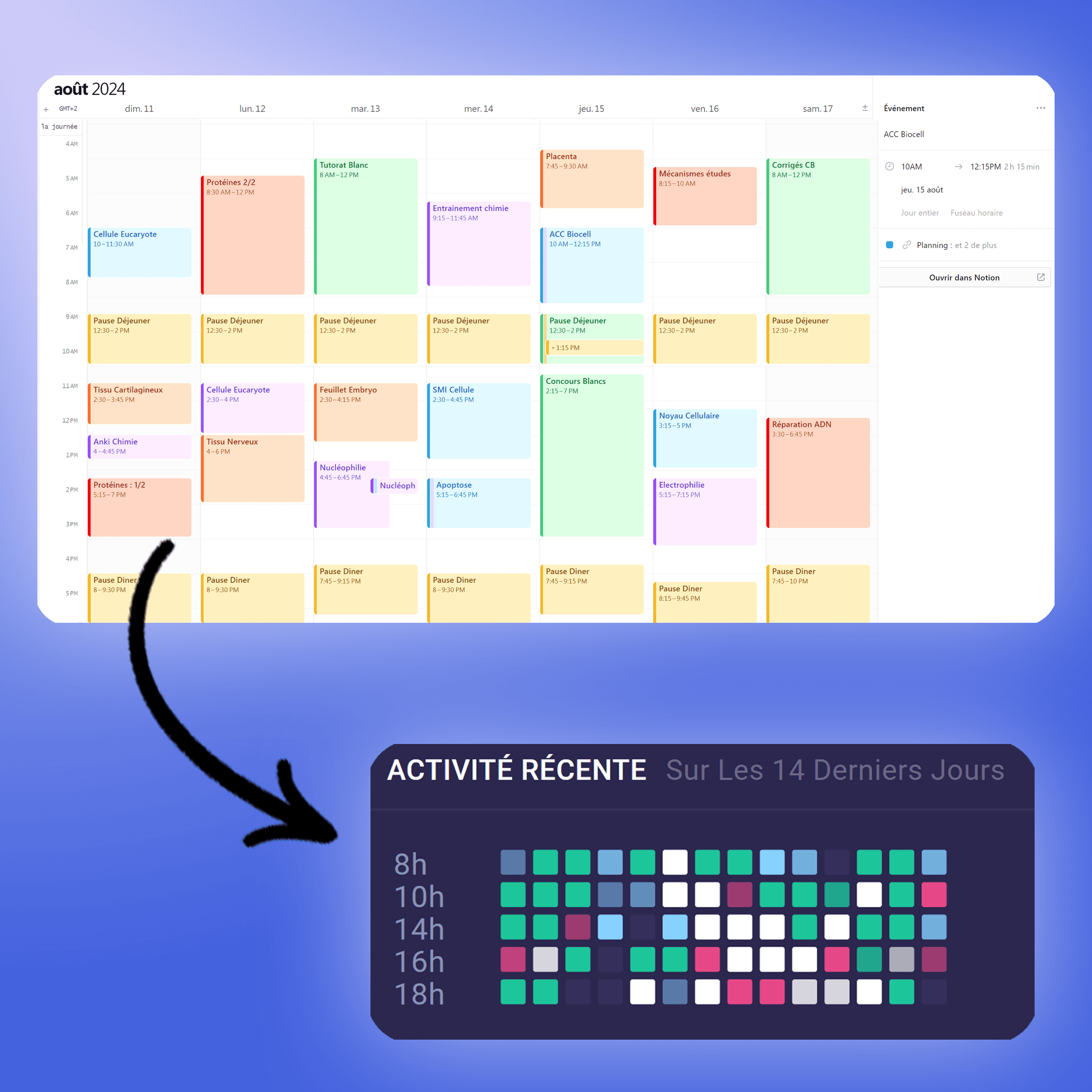 Planning dashboard